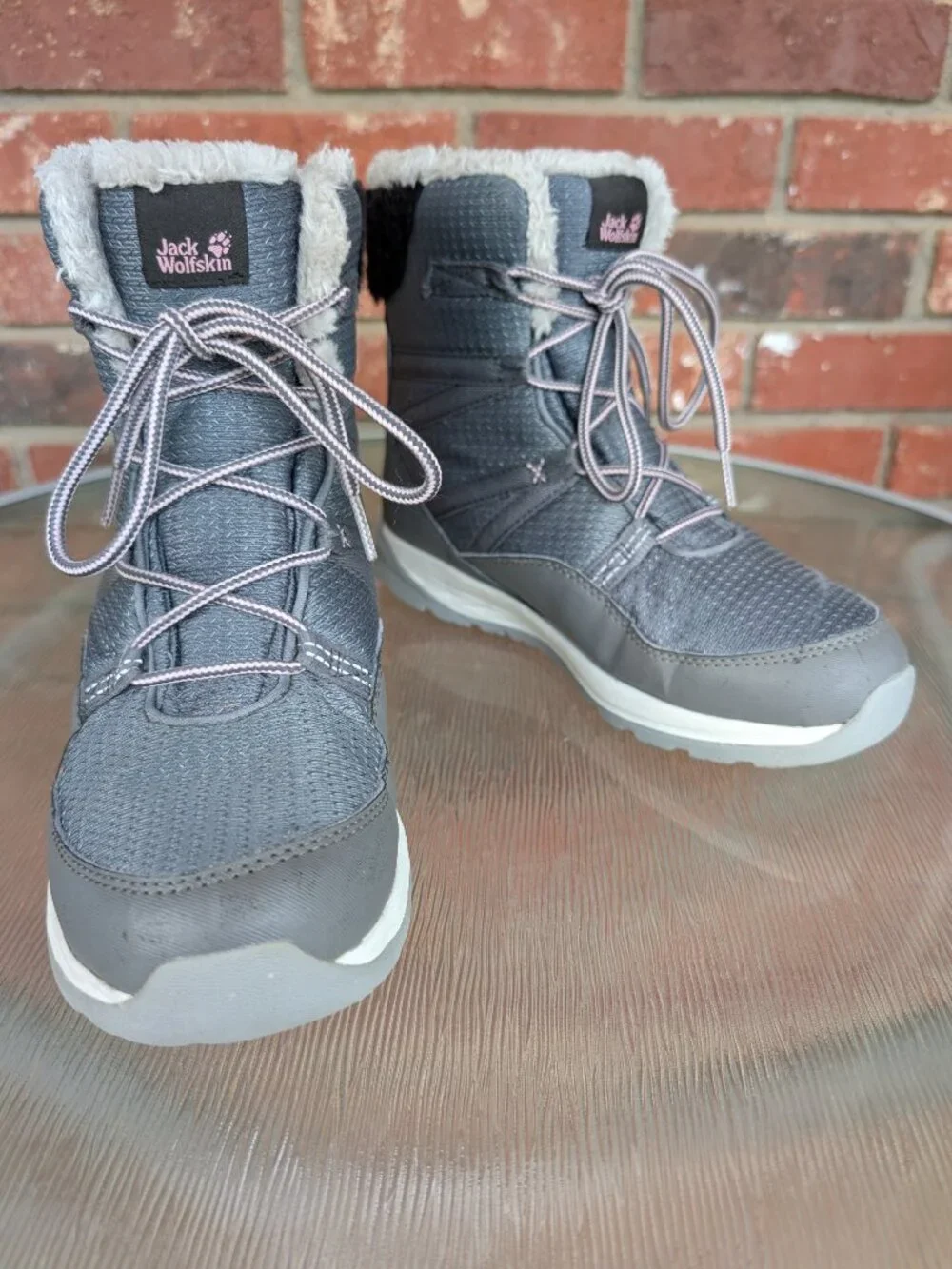 Kids Boys Girls Jack Wolfskin Snow Boots Grey Size 5